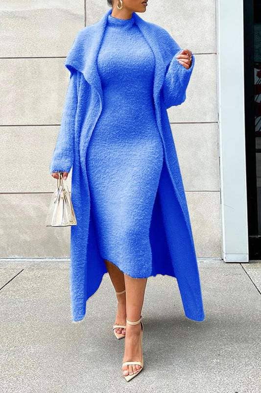 Long dress and coat set