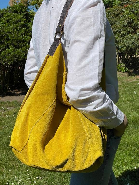 Leslie Hobo Suede Bag