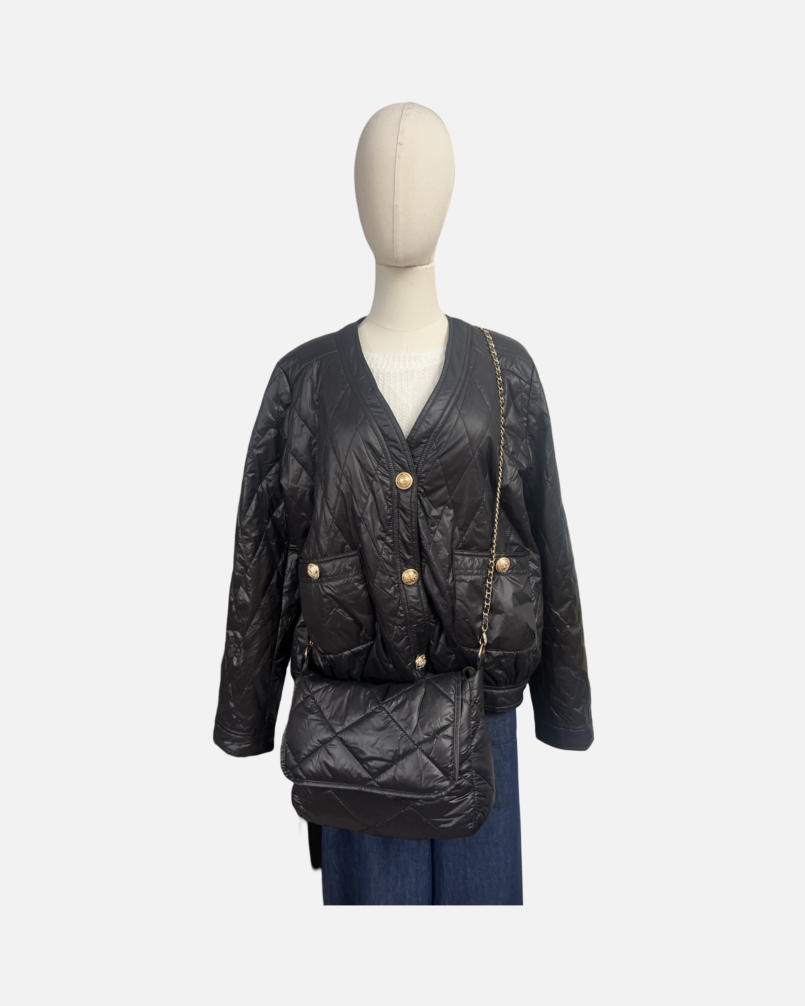 Asia Pretti  Lightweight Puffer Jacket & Bag