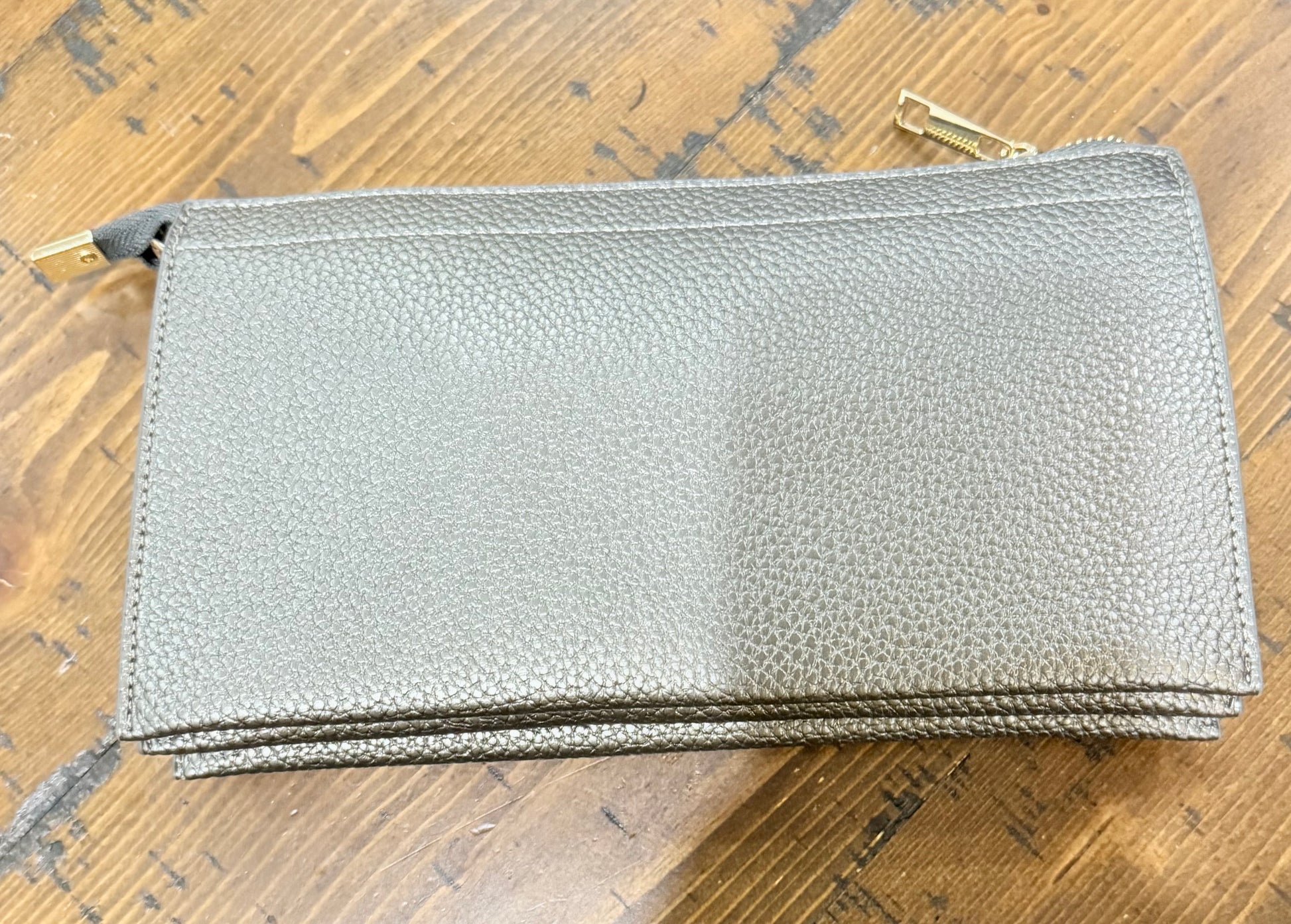 Pewter Crossbody Vegan Bag