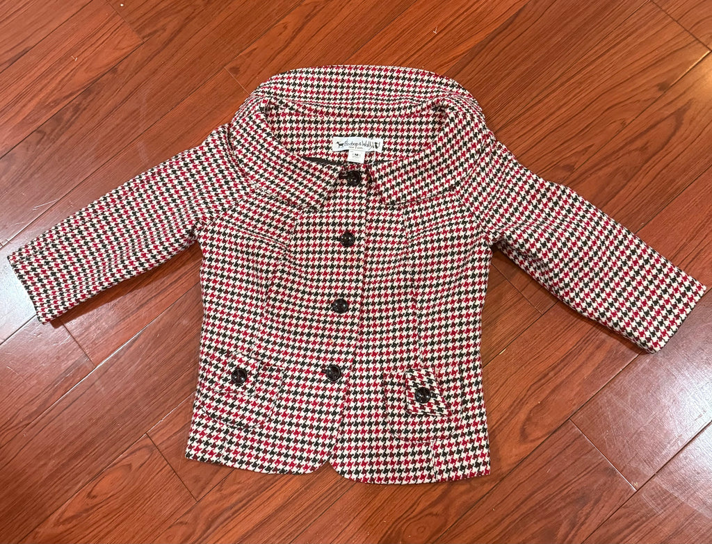 Plaid 2 piece suit Red, white, Black Medium