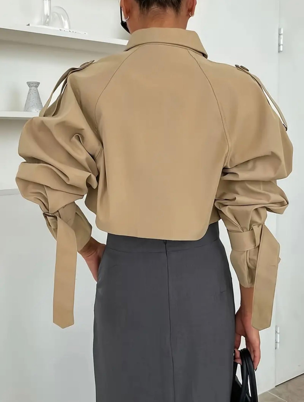 Chrissy Crop Trench Coat